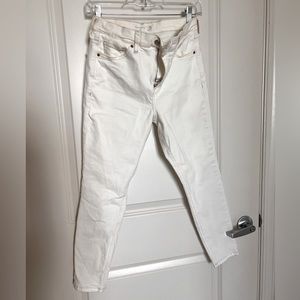 TOPSHOP, Women’s Jamie High Waisted Skinny Jeans, Ivory Denim Jeans